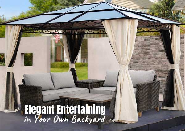 10 x 12 Gazebo in Backyard - How to Create an Elegant Entertaining Space on a Budget