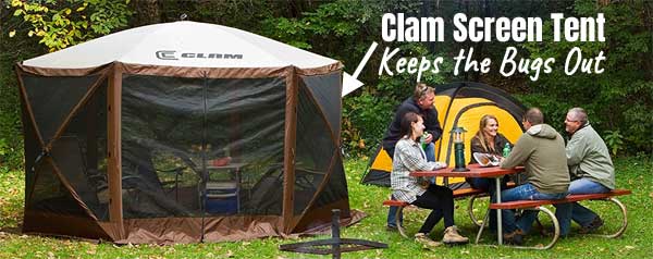 Clam Screen Tent - Enjoy the Outdoors and Keep the Bugs and Rain Out