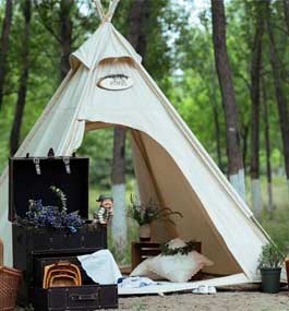 Portable Outdoor Tipi Tenf for Camping, Parties, Special Events