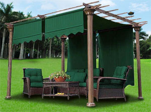 Pergola Replacement Canopy in Green