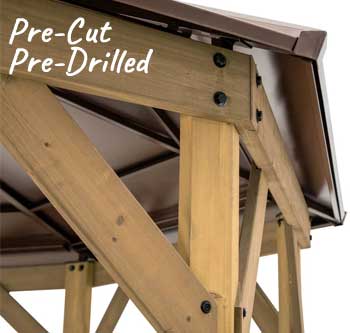 Pre-Cut, Pre-Drilled Cedar Gazebo Kit