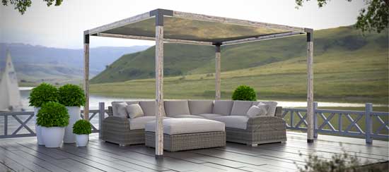 Toja Grid Modern Pergola that You Can Assemble Yourself in Under 1 Hour